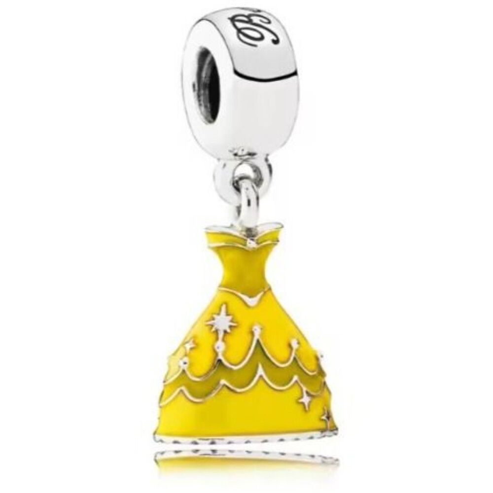 NWOT Disney Beauty & the Beast Belle's Dress Silver Dangle Charm